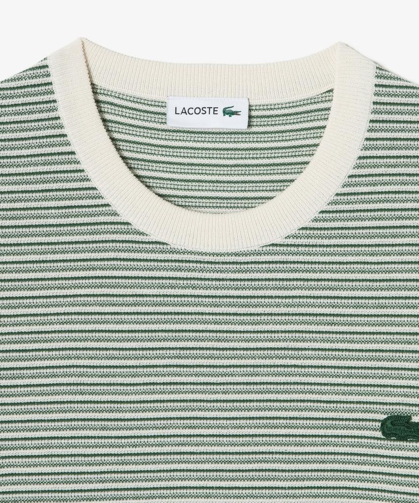 LACOSTE Мужской пуловер с коротким рукавом и круглым вырезом в мультиполоску Ah307E-56G 132