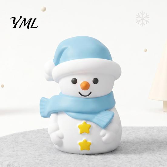 Miniature Christmas Character Sets Vinyl Figurines, Cute Santa Claus Snowman Reindeer Mini Statue, Gifts for Kids Small Holiday Desktop Cake