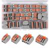 55pcs Quick Wire Connector,Fast Wiring Push In Lever Connectors Electrical Wiring Terminal Block with Storage Box, for Wires