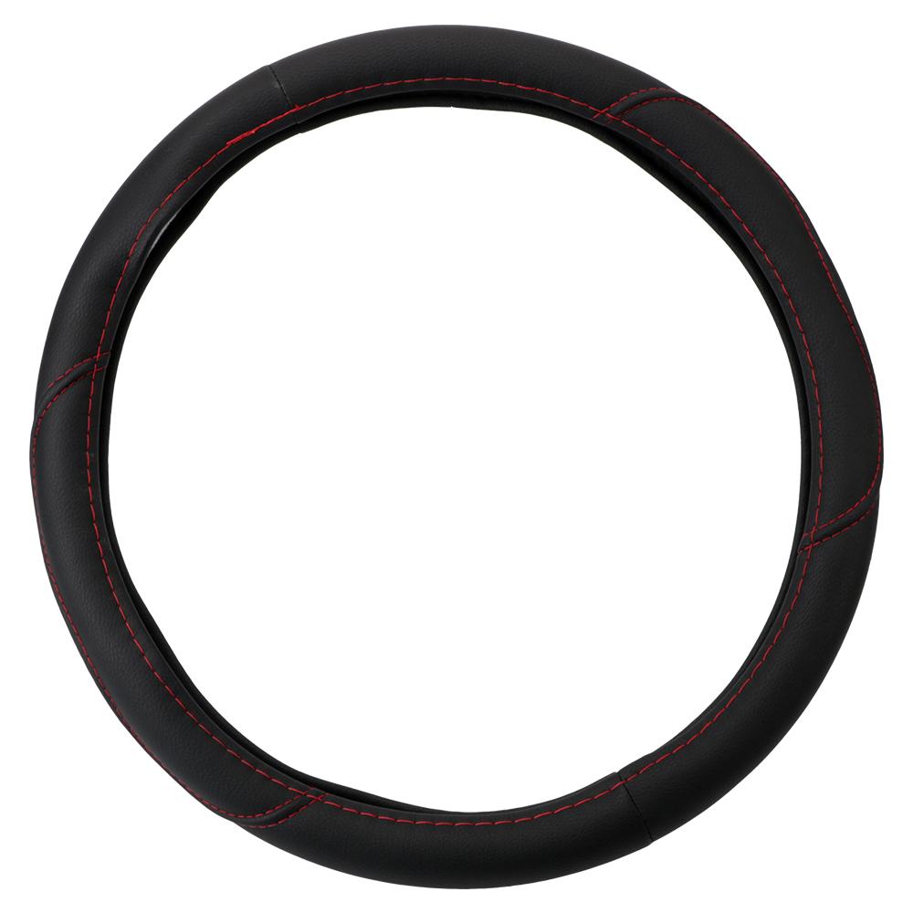 Автостайлинг Чехол на руль автомобиля Дышащий Противоскользящий Автоукрашение Подходит 37-38СМ ПУ кожа
