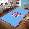Hawks 15 Blue Sports Design Rug Non-slip Rug Suitable for Living Room and Bedroom Sofas