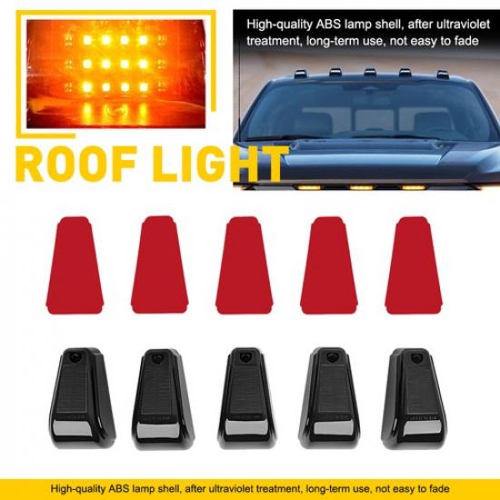 5X Габаритный огонь на крышу кабины для Peterbilt Kenworth Freightliner LED Белый/Янтарный