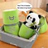 Panda Stuffed Animal, 9.8 Stuffed Panda Bear Plushies Holding Bamboo, Cute Panda In Bamboo Plush Toys Gifts For Kidsgirls