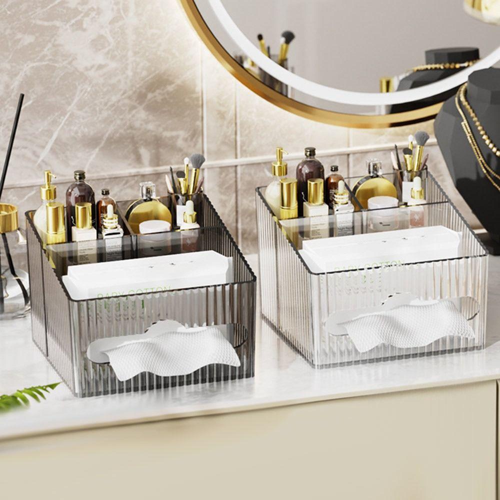 Пылезащитный настольный ящик для хранения, прозрачные коробки для косметики, новая коробка для салфеток