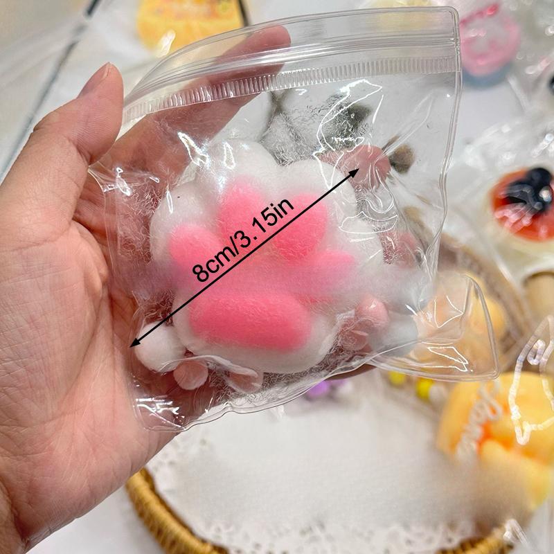 Милые игрушки-лапки для кошек Мягкие расслабляющие игрушки для кошек Щипающие лапки для кошек Забавный подарок Липкая декомпрессионная игрушка Медленно отскакивающая игрушка для кошек