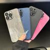 Роскошный матовый кожаный чехол для телефона с защитой объектива для iPhone 17 Air 16 15 14 13 12 11 Pro Max Противоударный ретро чехол из джинсовой ткани