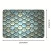 Super Mermaid Scale Soft Kitchen Rug Anti-Fatigue Kitchen Rug Waterproof Non-Slip Rugs Set Runner Rug Bedside Rug Absorbent Carpet For Kitchen