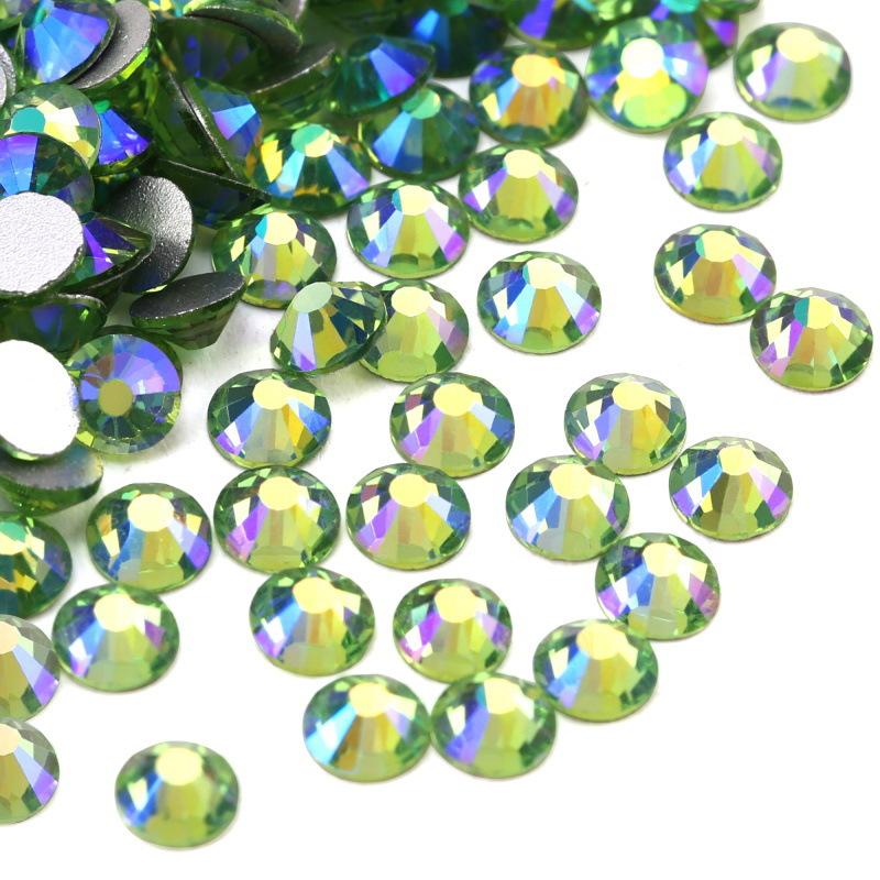 Pujiang Crystal Rhinestone Glass Flat Bottom Diamond Clothing Accessories Round Nail Drill Diy Stud Earrings Bag Sticker Drill