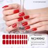 New Solid Color Simple Semi-cured Nail Stickers 20 Finger Gel Nail Stickers