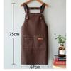 Холщовый фартук без рукавов Длинный джинсовый фартук Кухонный фартук шеф-повара Для мужчин женщин