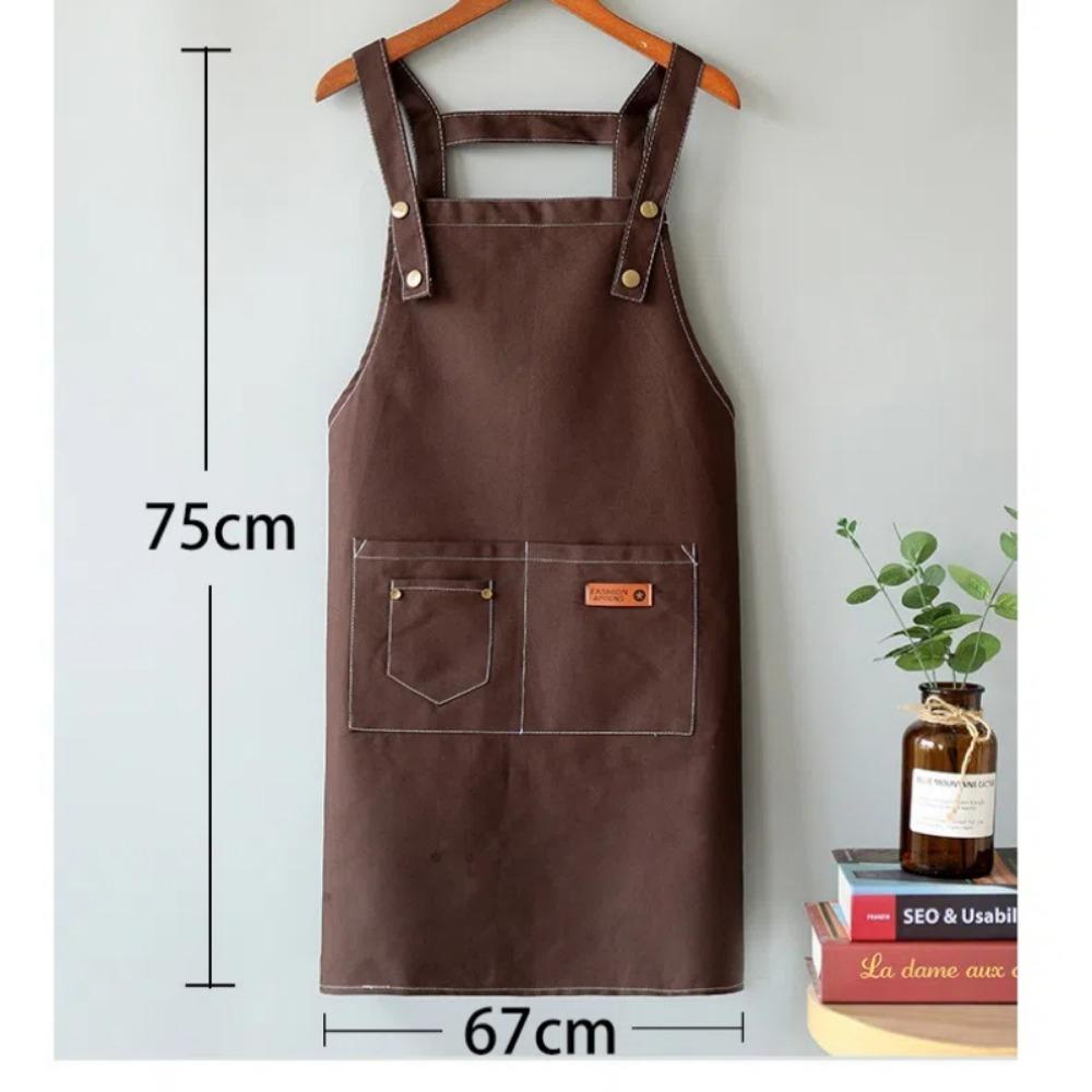 Холщовый фартук без рукавов Длинный джинсовый фартук Кухонный фартук шеф-повара Для мужчин женщин