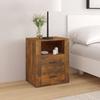 VidaXL Bedside Table Smoked Oak 50x36x60 Cm Engineered Wood 816733