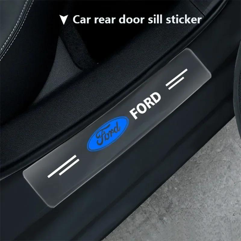 New 2026 Car Sticker 4x Car Transparent Car Door Threshold Sill Protective Film For Ford Focus 2 MK2 3 4 MK3 MK4 ST Mondeo Suit