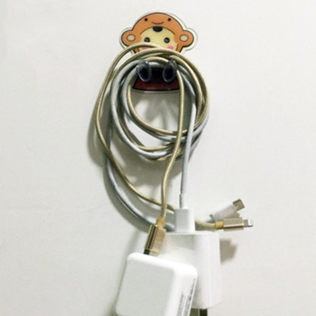 Wall Hangers Animal Pattern PET ABS Material Stable Load Bearing Self Adhesive Hooks for Office for Power CordChicken