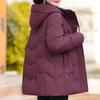 Winter Down Coat for Women Vintage Plus Size Outerwears Hooded Elegant Thick Warm Down Jacket Woman Parkas