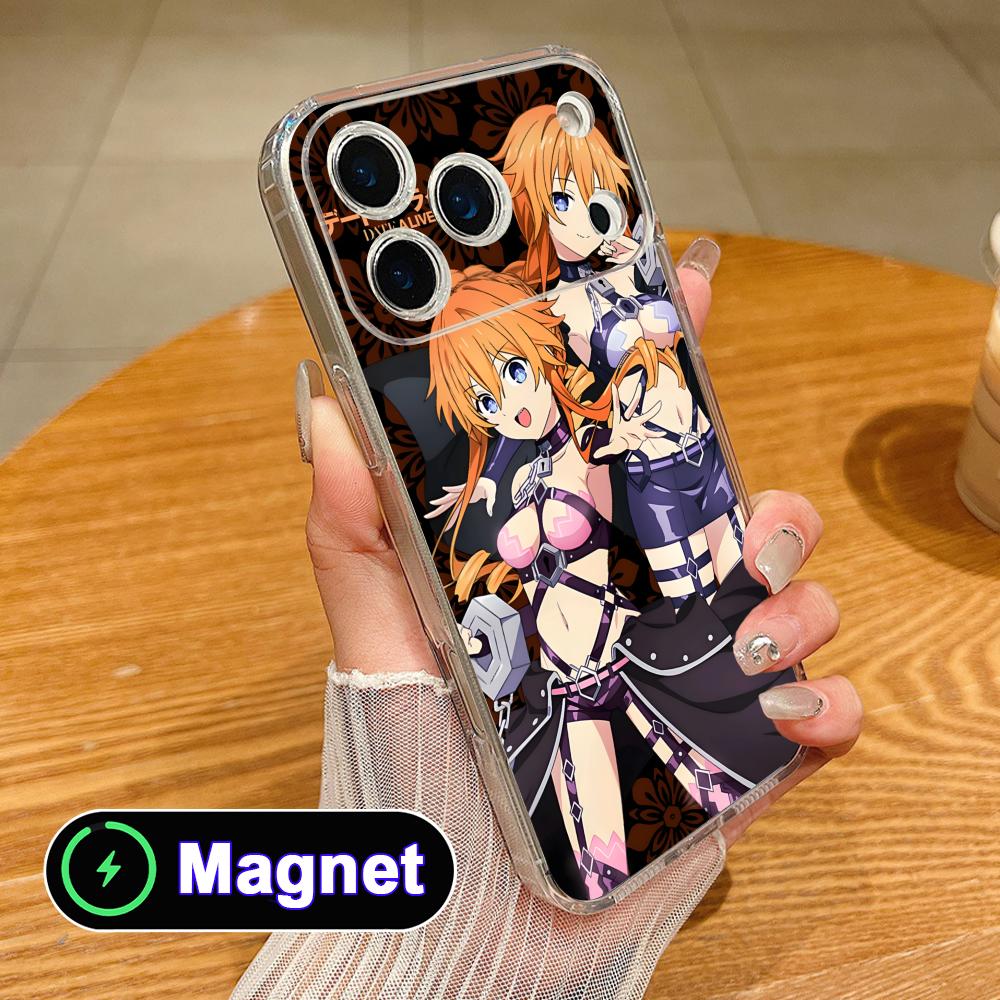 Date a Live Ямаи Кагуя Прозрачный чехол для телефона Magsafe для iPhone 17 16 15 14 13 12 11 Air Pro Max Plus Mini Цветная обложка