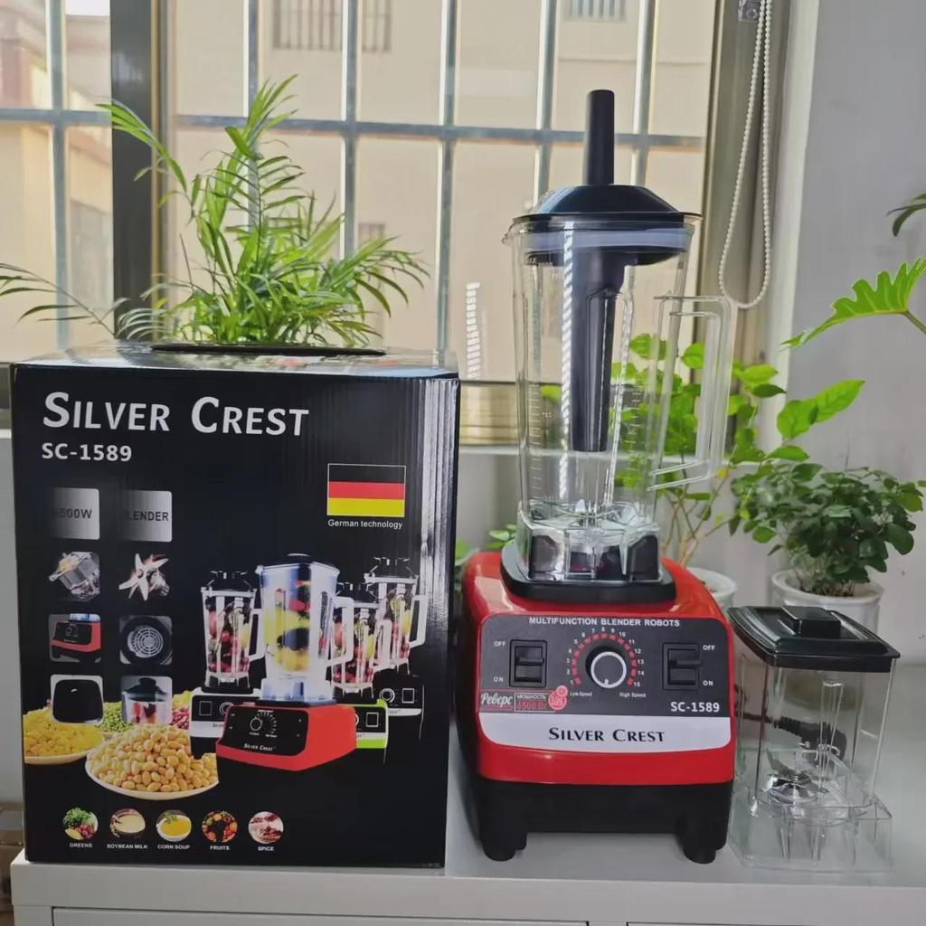 «Мощный блендер из нержавеющей стали»: «6 в 1 для приготовления сока, фарша и колотого льда».