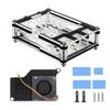 Protective Enclosure Case with Active Cooling Fan for RPI 5 Cover Box Easy Access