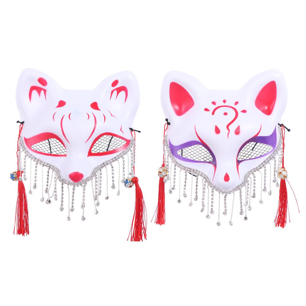 Кисточка Маска животного Стразы Венецианские маскарадные маски Ночной клуб Маска на пол лица Девушка