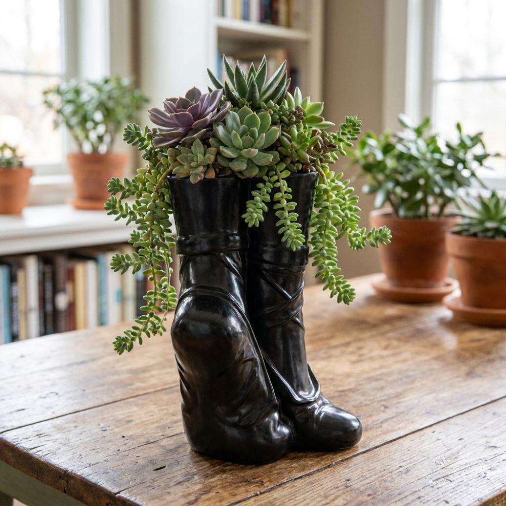 Dreamy Succulent Planter Creative Ballet Foot Vase Minimalist Foot Sculpture Pot Balcony Patio