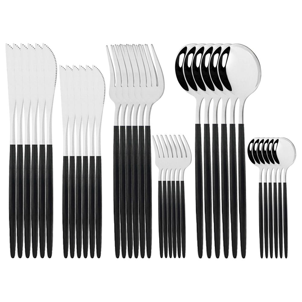 36 шт., набор столовой посуды из нержавеющей стали мятного золота, десертный нож, вилка для торта, кофейная ложка, набор столовых приборов, кухонная посуда, набор столового серебра