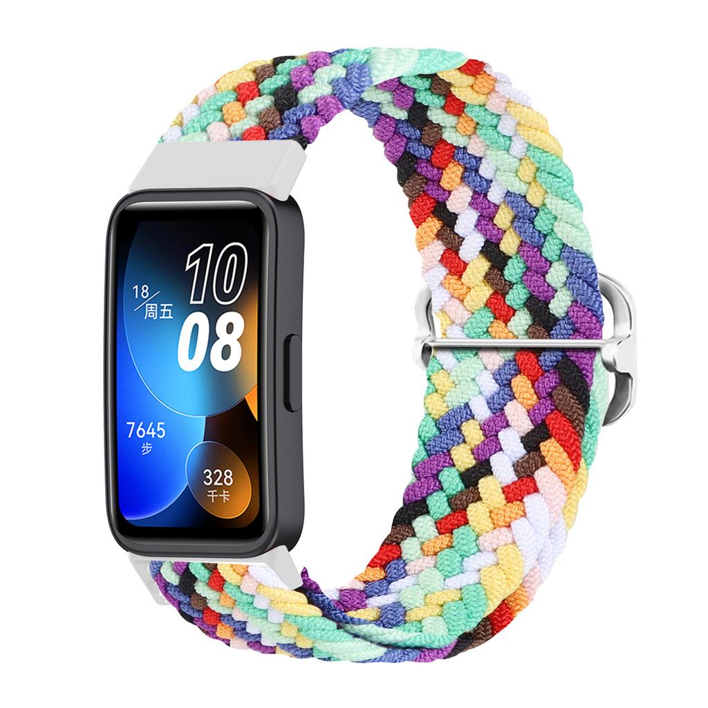 Плетеный solo loop для Huawei Band 9 8 7 Ремешок Регулируемый Аксессуары для умных часов Браслет на запястье Эластичный браслет Correa Huawei Band8