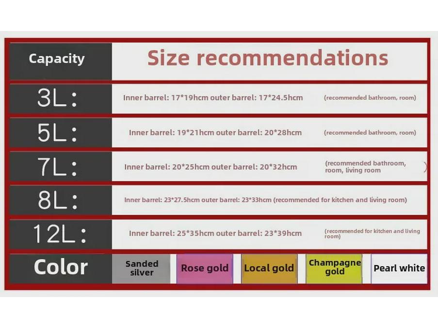 Круглый мусорный бак из нержавеющей стали с крышкой для дома или офиса
