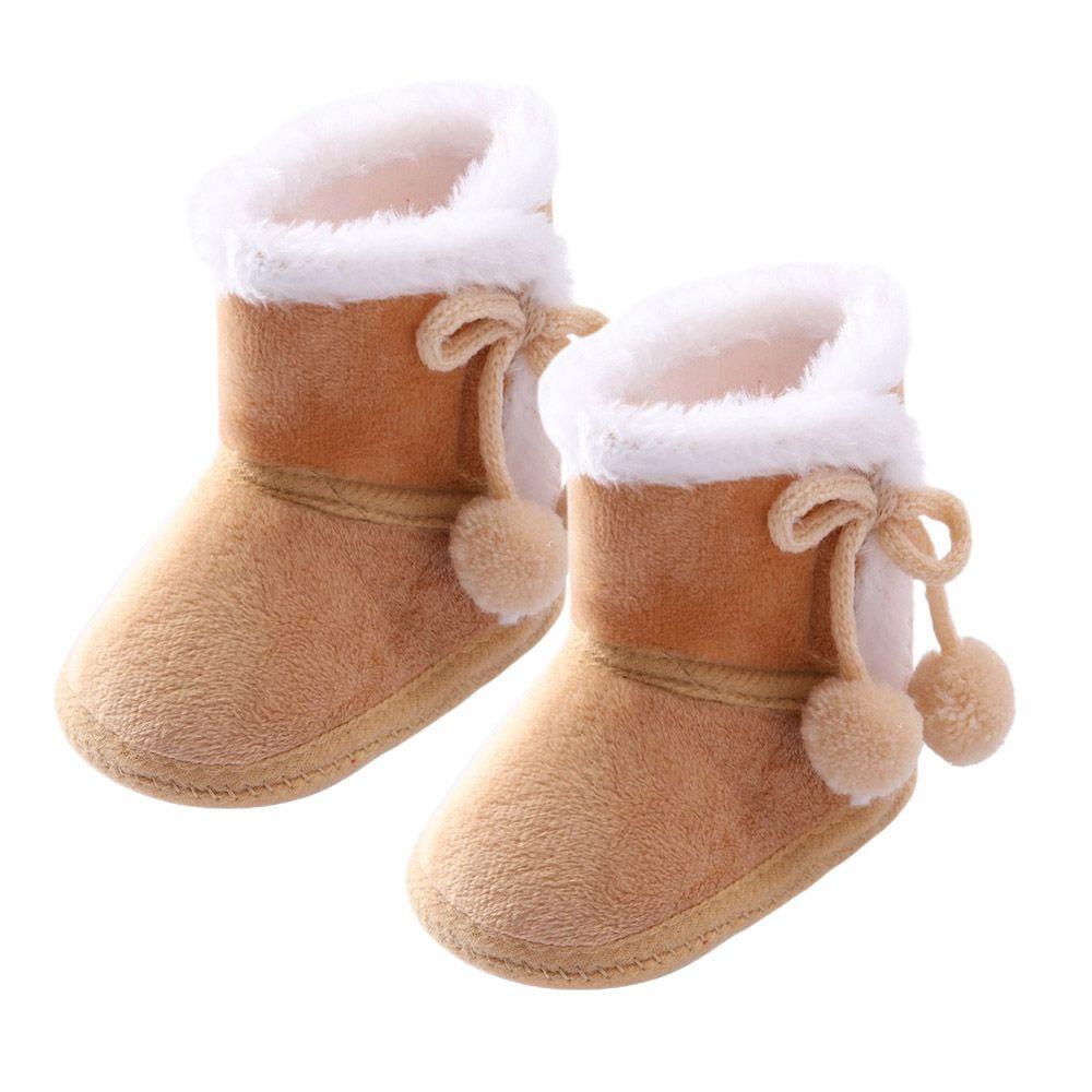 Casual Anti Skid Bottom Baby Girls Boys Winter Warm Boots Plush Fur Newborn Toddler Flat Snow Boots