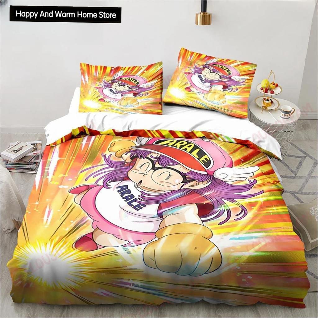 Новый милый мультяшный DR S-Slump Arale комплект постельного белья с рисунком аниме простыня King Twin Double Boys комплект постельного белья из микрофибры или полиэстера пододеяльник