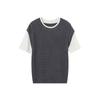 Women's Spring Silk Wool Blend Color-Block Knit Sweater