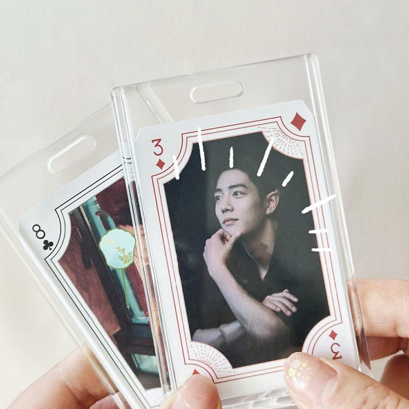 Прозрачный держатель для фотокарты в виде бабочки, брелок-подвеска, акриловая подставка для дисплея Kpop Idol, держатель для кредитной карты