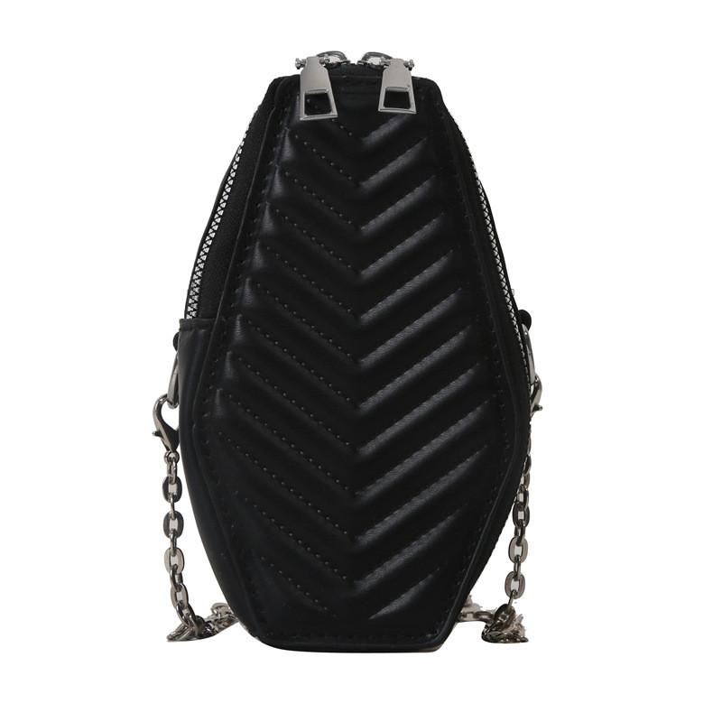 Chic Medium Sized Pu Shoulder Bag With Elegant Chain For Everyday Use