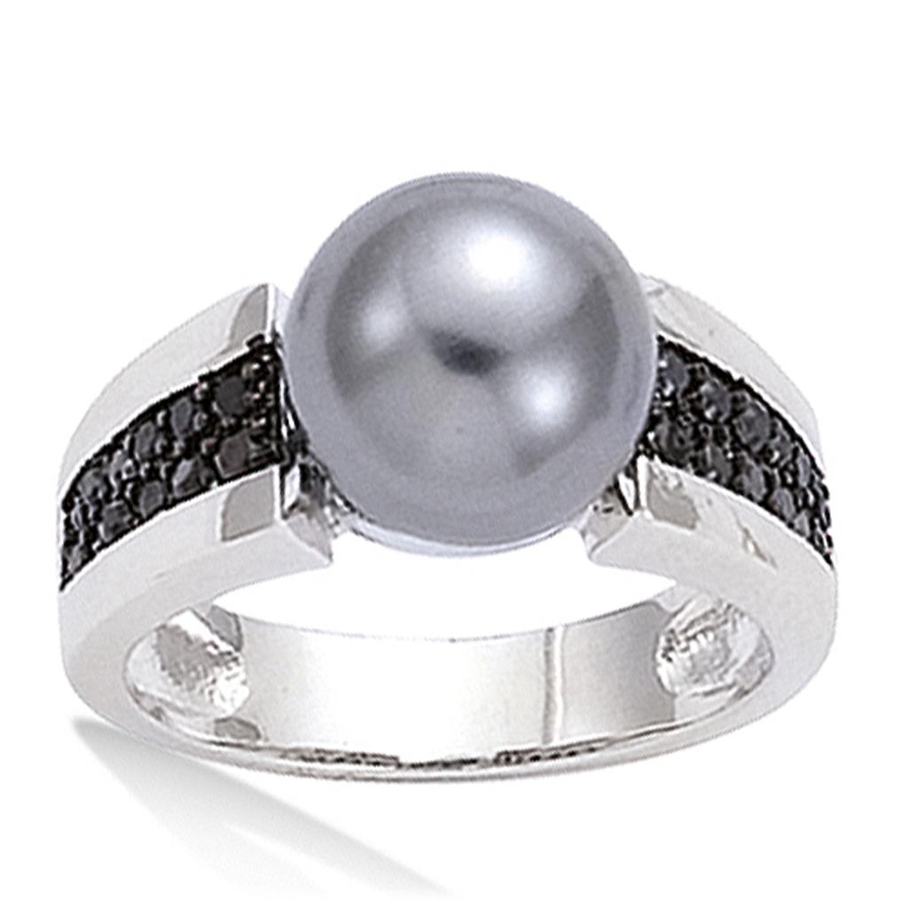 Silver Ring 'Sissi' Silver Gray (rhodium) - 10 Mm