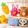 6Pcs/Set Kids Sewing Kit with Thread Needle Fill Cotton Bead Chain Handmade Carrot Cat Rabbit Panda Duck Bear Plushie DIY Stuffed Craft Sewing Kit