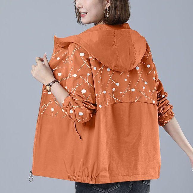 Spring Summer and Autumn Coat Women's Fashion Large Korean Edition Women's Windbreaker Thin Edition