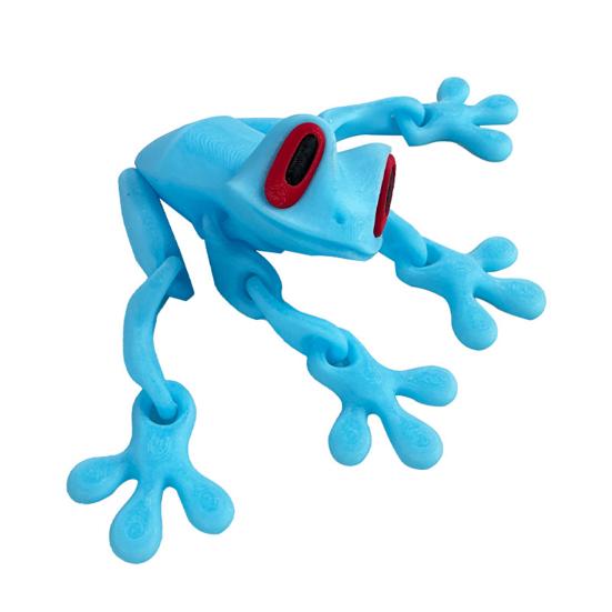 Магнит на холодильник с лягушкой, напечатанный на 3D-принтере, подвижные суставы, игрушка-непоседа в виде лягушки, артикулированное животное