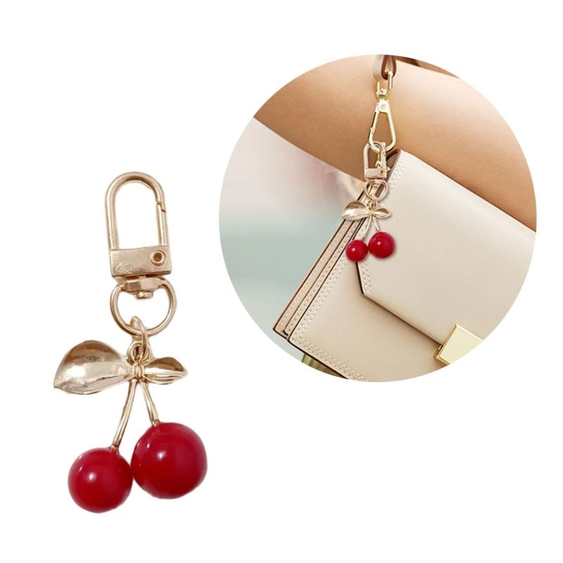 Подвеска в виде сумки Cherry Bag Charm Смола Вишня Брелок Модный сплав Ювелирные изделия Ключ Аксессуар Подарок для Модных Женщин Девочек