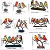 2/3/5bird Stained Acrylic Birds Branch Desktop Ornaments Double Sided Multicolor Style Craft Statue Ornaments Desktop Decoration
