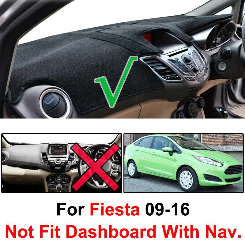 Коврик на приборную панель для Ford Fiesta 2009-2016 без проекционного дисплея, противоскользящее покрытие, защитный козырек на приборную панель