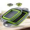Folding Silicone Drain Basket Fruit Vegetable Washing Basket Foldable Strainer Colander Collapsible Drainer Kitchen Storage Tool