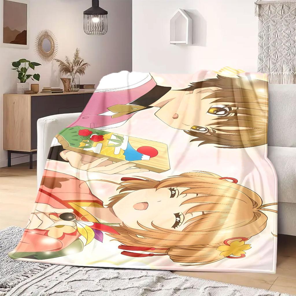 Фланелевое одеяло «Cardcaptor Sakura Prime», Декоративный плед с принтом для дивана, Уютное постельное белье для спальни, Аксессуар для путешествий_LIAN
