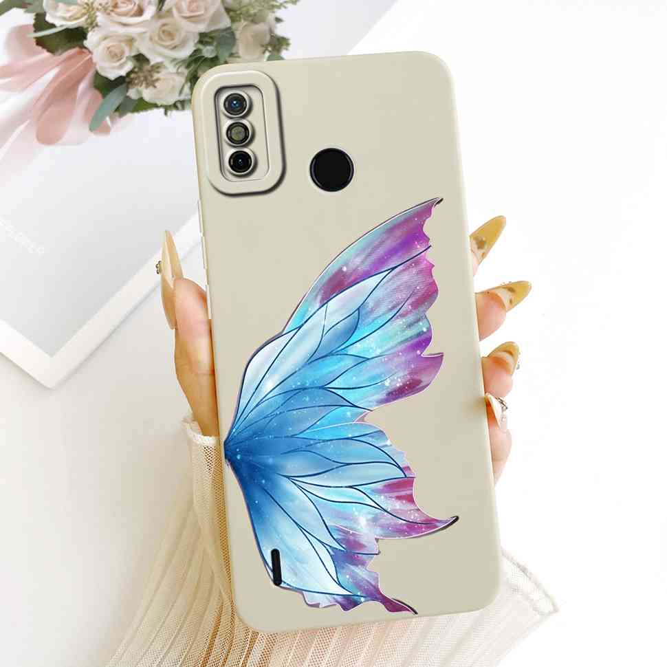 For Tecno Spark Go 2020 CAse Petty Girl FLower Silicon Soft Case Cover For Tecno Spark Go SparkGo 2020 KE5 Fundas Bumper