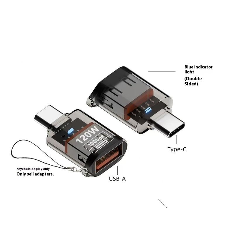 USB 3.2 на Type C Адаптер OTG Быстрая Зарядка 120 Вт 10 Гбит Высокоскоростная Передача Данных Аудио для ПК Планшета Телефона USB C Конвертер