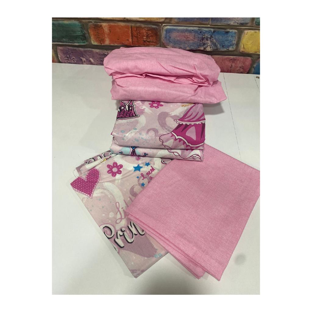 Одинарный комплект пододеяльников с эластичными простынями, принцесса, 4 предмета