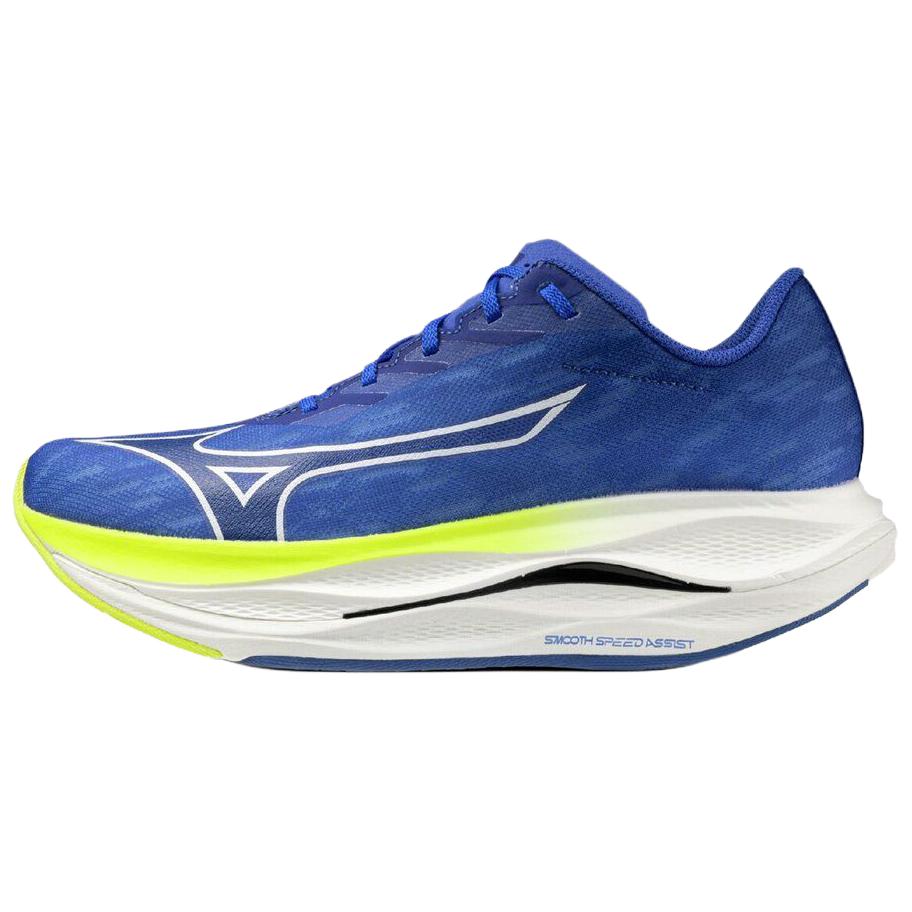 Mizuno Wave Rebellion Flash 3 Удобная посадка Отскок Беговые кроссовки Мужская кроссовка Синий Белый J1GC253551