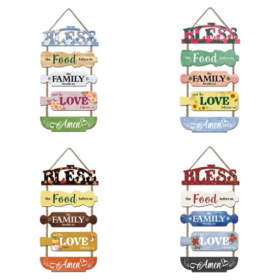 Hanging Wooden Sign with Lanyard Easy To Hang Front Door Plaque Sign Rustic Wall Art Sign Farmhouse Decoration