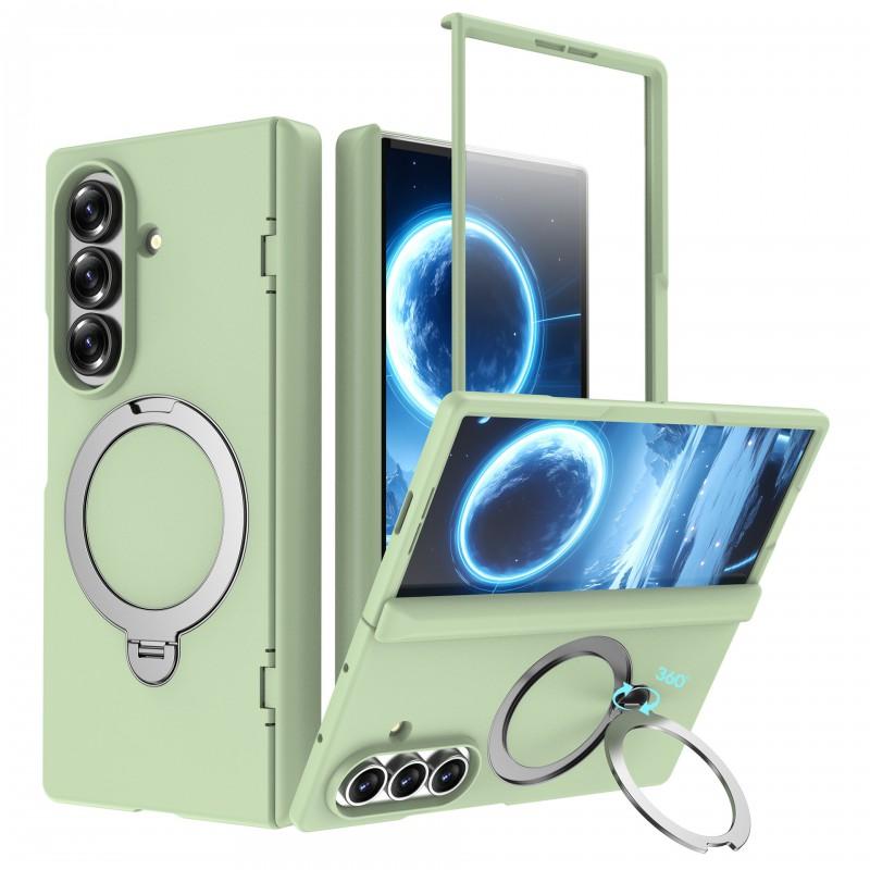 Magnetic Rotating Kickstand Case Galaxy Z Fold8 Ultra Full Coverage PC Shell With Built-in Magnet Ring Anti-Drop