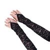 Wedding Fashion Floral Elbow Women Thin Gloves Long Lace Gloves Women Gloves Fingerless Mitten