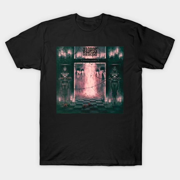 Asian Size Men Black Print T-shirt The Lords Of The New Church Is Nothing Sacred Album 1983 No-Cut Heat Transfer Print Cotton Tshirt