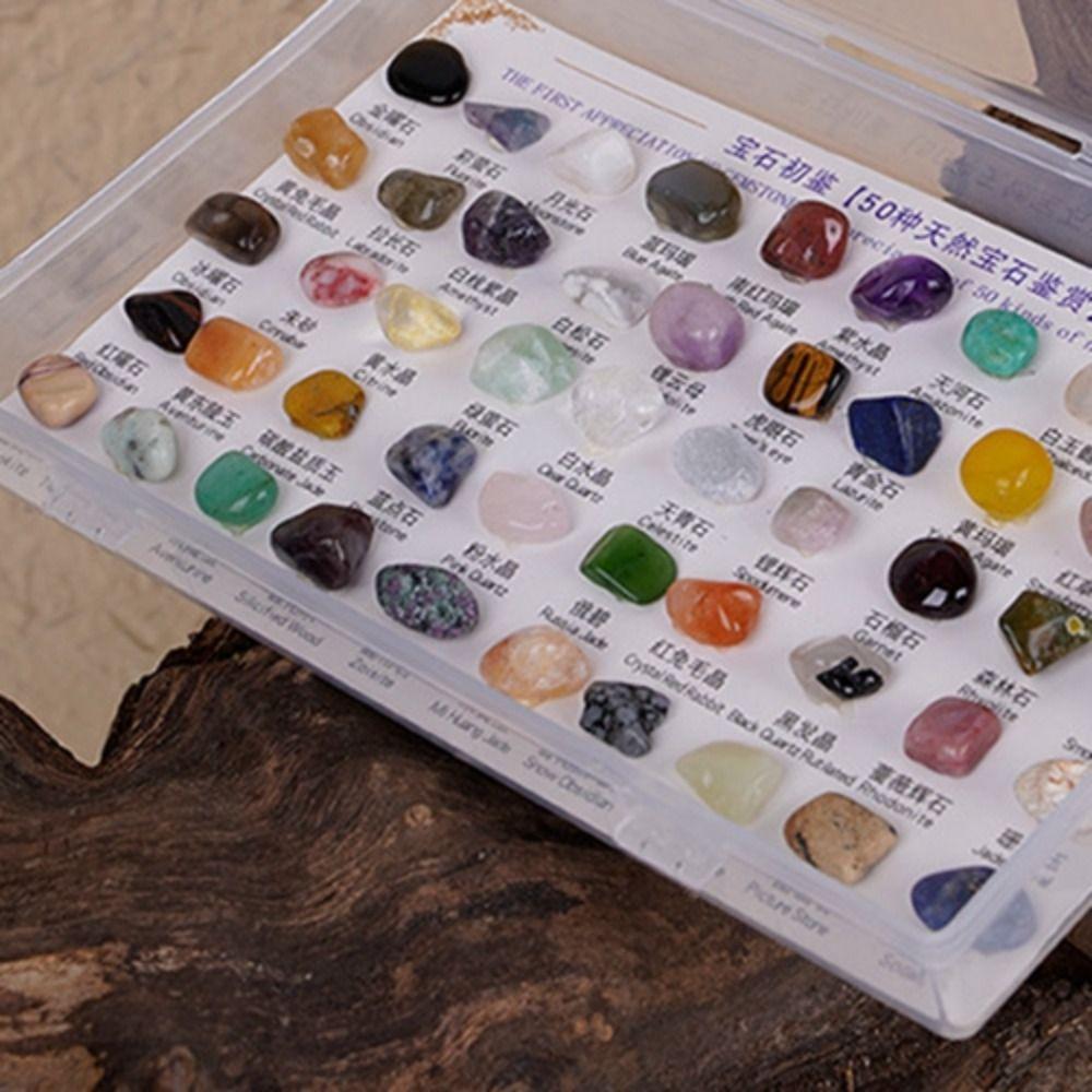 50pcs/box Multicolor Mineral Specimens Hard Quartz Samples Geography Teaching